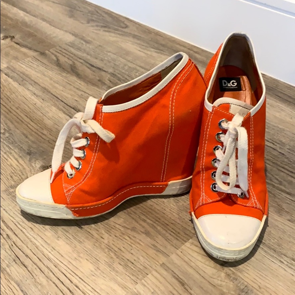 Dolce and Gabbana wedge sneakers 8.5 converse styl